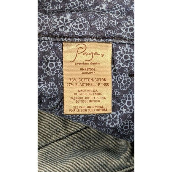 Paige Womens Size 25 Blue Low Rise Zipper Pockets Verdugo Jegging Skinny Jeans - Picture 7 of 8